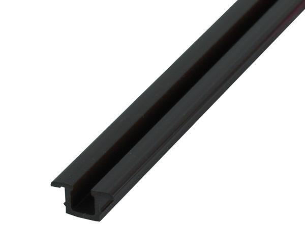 Sliding U-Rail, F/Sliding Door Fitting, Black, 2,6 Mtr.