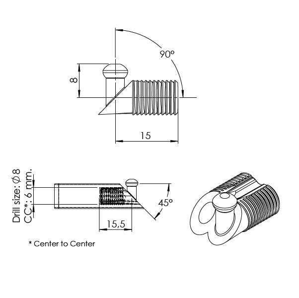 Drawing1 Dowel For Keyhole KD System