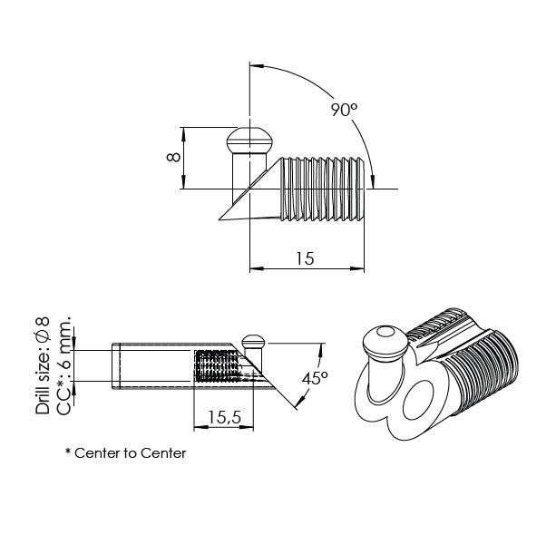 Drawing1 Dowel For Keyhole KD System